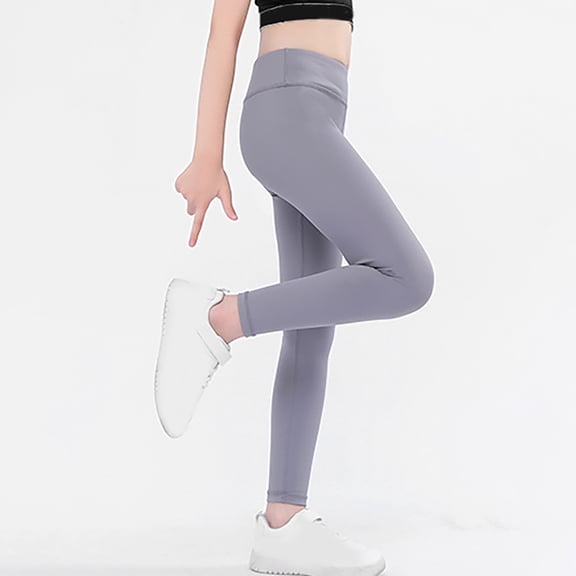 XXWXYD Kids Girls Leggings Spring Skinny Stretc𝗁y High Waist Ankle Length Yoga Pants Seamles Loung𝖾 Footless Tights Comfortable Workout Leggings