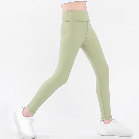 XXWXYD Kids Girls Leggings Spring Skinny Stretc𝗁y High Waist Ankle Length Yoga Pants Seamles Loung𝖾 Footless Tights Comfortable Workout Leggings