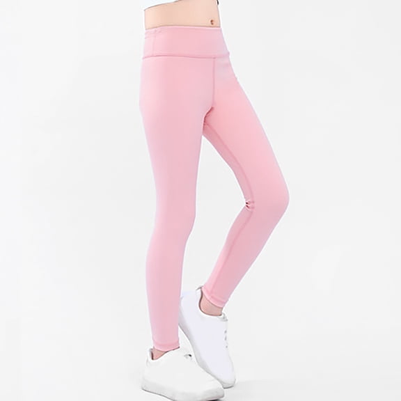 XXWXYD Kids Girls Leggings Spring Skinny Stretc𝗁y High Waist Ankle Length Yoga Pants Seamles Loung𝖾 Footless Tights Comfortable Workout Leggings