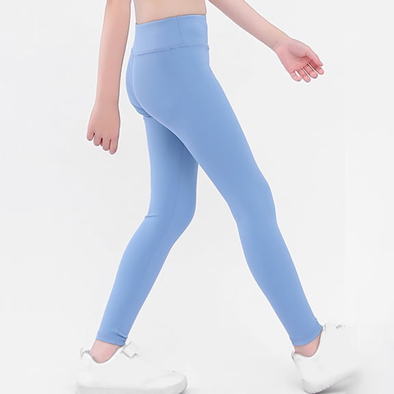 XXWXYD Kids Girls Leggings Spring Skinny Stretc𝗁y High Waist Ankle Length Yoga Pants Seamles Loung𝖾 Footless Tights Comfortable Workout Leggings