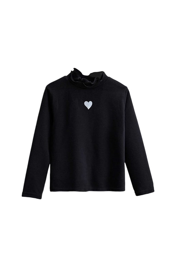 Kids Half Neck Thermal Pullover Base Layer Shirt Warm Flece Top for Fall Winter Boys Girls Midweight Midlayer