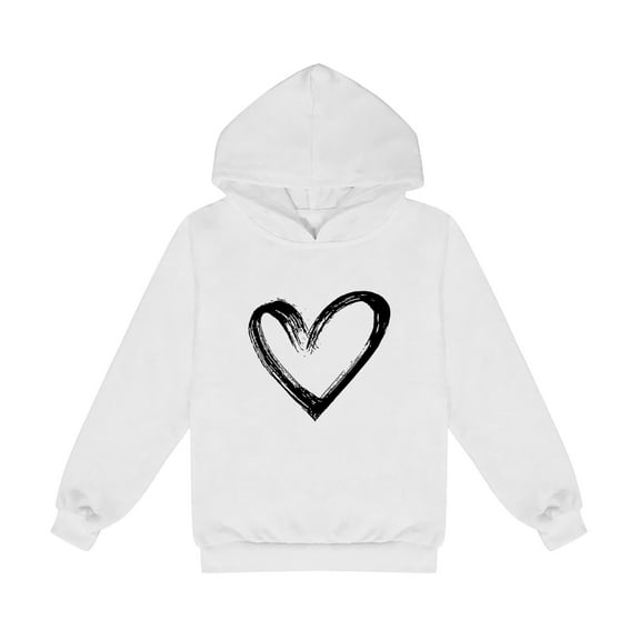 XXWXYD Kids Hooded Pullover Sweatshirt - Cozy Fleece-Lined Hoodie with Playful Prints, Unisex Winter Top for Toddlers & Children