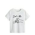 thumbnail image 1 of XXWXYD Kids Matching Father’s Day T-Shirt, Dad+Me Letter Print Graphic Tee, Funny Family Summer Casual Short Sleeve Top 3-10 Years, 1 of 5