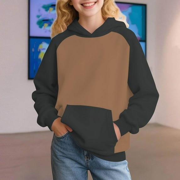XXWXYD Kids Oversized Hoodie Long Sleeve Sweatshirt Cute Comfy Pullover Top with Pocket Girls Boys Casual Loose Fit Wear