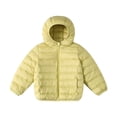 thumbnail image 1 of XXWXYD Kids Puffer Jacket Girls Boys Lightweight Packable Down Coat with Hood Toddler Winter Cute Hooded Solid Color Pocketed Outerwear Warm Insulated Windproof Reversible, 1 of 8