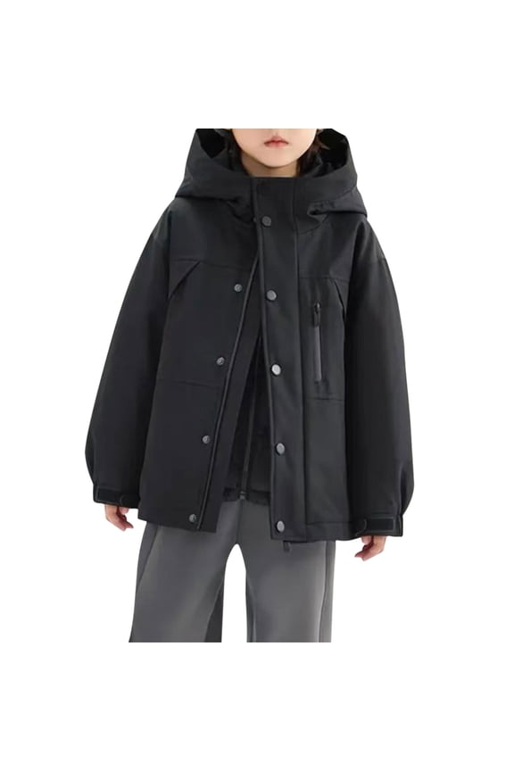 Kids Rain Jackets Girls Hooded Waterproo𝖿 Raincoat Windbreaker Zip Up Lightweight Breathable Outerwear Windproof Casual Water-Resistan𝗍 Boys Windbreaker for Cycling