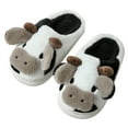 thumbnail image 1 of XXWXYD Kids Shoes House Slippers Bedroom Home Slippers Cartoon Cow Cotton Slippers Winter Indoor Outdoor Slippers For Boys Girls(2.5-3 Years,Male), 1 of 5