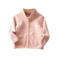 thumbnail image 1 of XXWXYD Kids Stand Collar Coat with Long Sleeve, Solid Color Warm Trench Jacket for Toddler Girls Boys 1-7 Years, 1 of 4