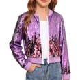 thumbnail image 1 of XXWXYD Kids Street Dance Jacket Sequined Embroidered Spring Autumn Tops | Middle Large Children’s Performance Outerwear for Boys Girls | Glitter Stage Coat, 1 of 7