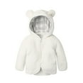 thumbnail image 1 of XXWXYD Kids Toddler Girls Boys Hooded Coat, Ultra-Soft Plush Zipper Jacket with Thick Lining for 0-3 Years | Winter Warmth, 1 of 4