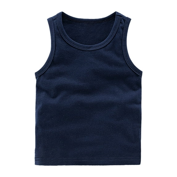 XXWXYD Kids Toddler Girls Cotton Sleeveless Tank Tops - Summer Breathable Solid Color Basic Tees Undershirts Vest for Baby Boys Girls