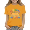 thumbnail image 1 of XXWXYD Kids Tops 100th Day of School Celebration for Girls and Boys Kids T Shirts Fun Colorful Numbers Toy for Fashion Comfortable Breathable Clothing(6-7 Years,Yellow), 1 of 1