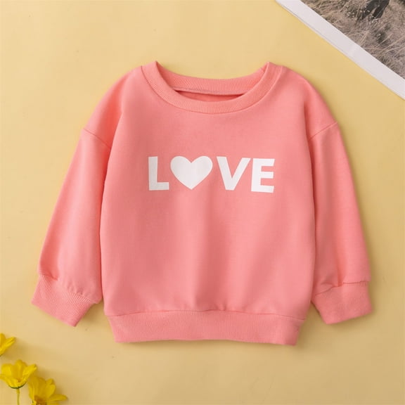 XXWXYD Kids Valentine’s Day Print Hoodie, Cotton Long Sleeve Pullover Sweatshirt for Girls Winter Spring Warm Sweatshirt Clothes
