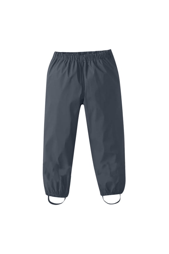 Kids Waterproof Rain Pants Mud-Proof Outdoor Trousers with Adjustable Waistband Lightweight Rainwear for Toddler Boys Girls Spring Fall Stormy Weather