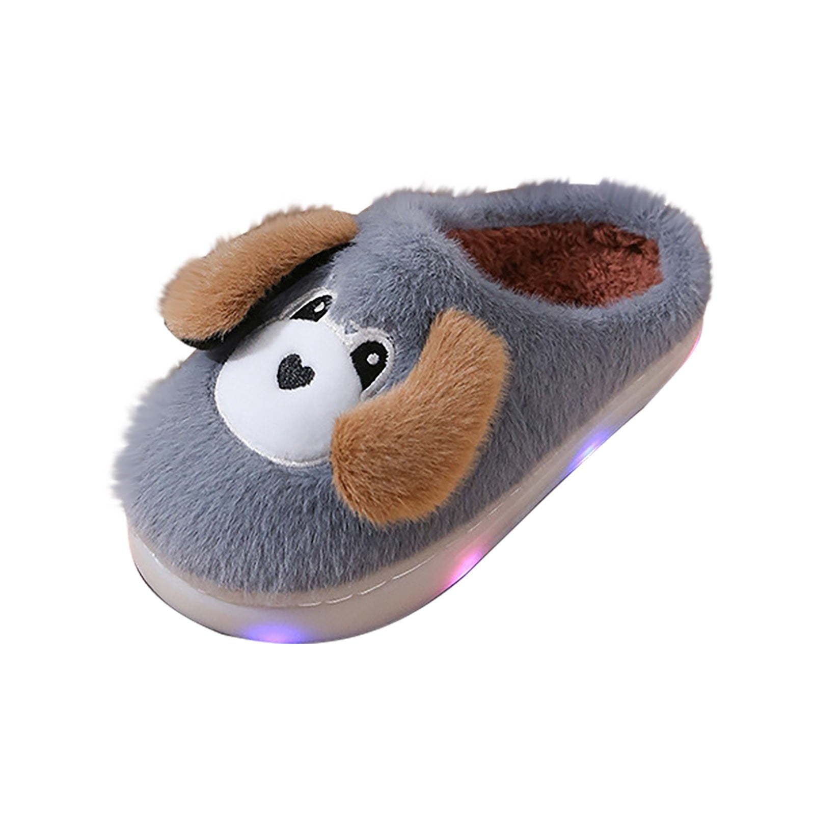 Linomo Cute Pomeranian Dog Slippers For Women, Men & Kids - Cozy Flannel House Slippers With Anti-Skid Sole