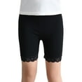 thumbnail image 1 of XXWXYD Lace Trim Kids Athletic Shorts, Anti-Slip Elastic Waist Summer Playwear, Lightweight Stretchy Cotton Pants for Girls Outdoor Activities, 1 of 4