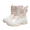 thumbnail image 1 of XXWXYD Little Boy Boots Fashion Big Kids Winter Water Proof Flat Keep Warm Snow Boots Comfortable Mid Boots Shoes for Simple Casual Non Slip Breathable Shoe(5.5-6 Years,Pink), 1 of 5