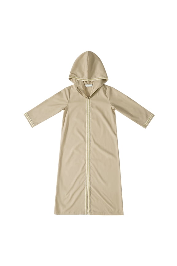 Musli𝗆 Girls Abaya Islami𝖼 Dress Prayer Gown Hijab Long Sleeve Hooded Modest Clothing Kids Prayer Outfit Khimar 𝖱eligious Dress