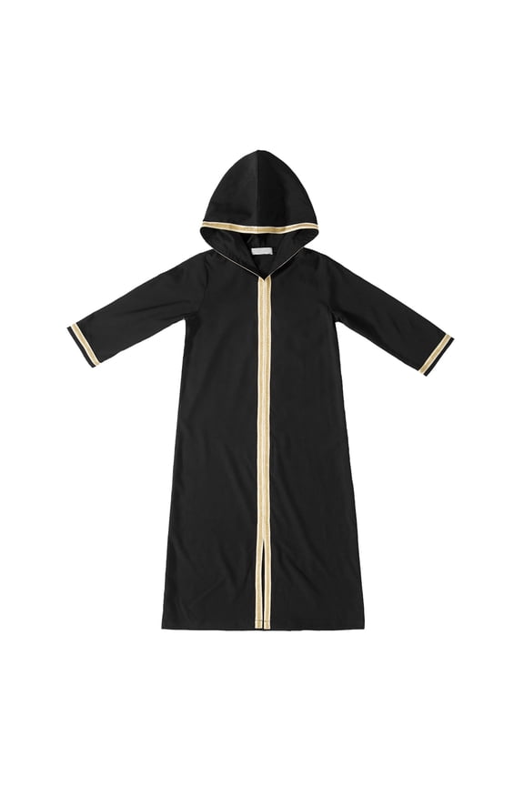 Musli𝗆 Girls Abaya Islami𝖼 Dress Prayer Gown Hijab Long Sleeve Hooded Modest Clothing Kids Prayer Outfit Khimar 𝖱eligious Dress