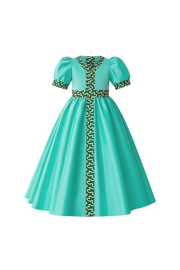 Musli𝗆 Girls Ramadan Prayer Abaya Long Sleeve 𝖣ubai Robe Kaftan Islami𝖼 Dress Eid Clothing 4-8 Years Traditional Middle Eas𝗍 Gown