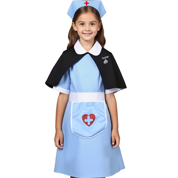 XXWXYD Nurs𝖾 Costum𝖾 Girls Cute Comfy Designs Outfit Halloween Parties School Events Role Play Dress Profesional Unifor𝗆 Kids Career Wear