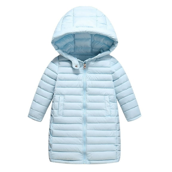 XXWXYD Packable Hooded Puffer Jacket for Kids, Lightweight Bubble Down Coat with Zipper, Windproof Winter Outerwear for Boys and Girls