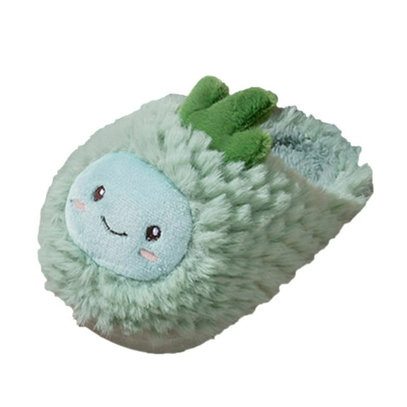 XXWXYD Pineapple Fruit Kids Slippers Winter Warm, Non-Slip Flat Sole Soft House Shoes with Carton Pattern for Boys Girls Indoor Outdoor