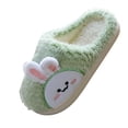 thumbnail image 1 of XXWXYD Plush Bunny Slippers for Boys Girls Fuzzy Warm Winter House Shoes Non-Slip Closed Toe Indoor Outdoor Comfy Kids Toddler Slippers, 1 of 3
