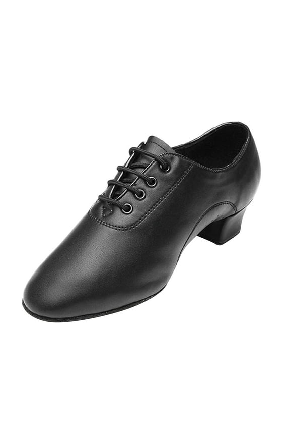 Shoes Boys Modern Dance Shoes Prom Ballroom Latin Dance Shoes Solid Color Lace Up Leather Shoes Performance Dance Practice Teaching Shoes(US 2,Male)