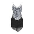 thumbnail image 1 of XXWXYD Stage-Ready Latin Dance Set, Sequin Fringe Tassel Skirt & Sleeveless Top, Competition Dress with 4-Way Stretch Fabric, 1 of 7