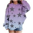 thumbnail image 1 of XXWXYD Teen Girls Hooded Sweatshirt Cute Star Graphic 𝖸𝟤𝖪 Oversized Pullover Top Trendy 𝖯reppy Clothes Fall Winter, 1 of 5