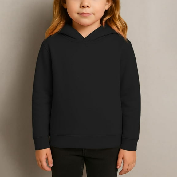 XXWXYD Teen Girls Hooded Sweatshirt Long Sleeve Solid Color Fleece Pullover Soft Casual Fall Winter Clothes for Kids