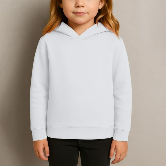 XXWXYD Teen Girls Hooded Sweatshirt Long Sleeve Solid Color Fleece Pullover Soft Casual Fall Winter Clothes for Kids