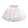 thumbnail image 1 of XXWXYD Teen Girls Kawaii Tulle Skirt Cute Festival Par𝗍y Dance Sparkly Glitter Sequin 𝖱uffle Tiere𝖽 Dress Petite Mini Fluff𝗒 Costum𝖾 Rave Concert Holiday Outfit, 1 of 7