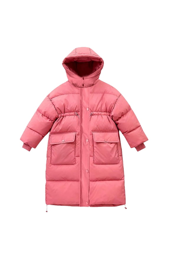 Teen Girls Quilted Puffer Jacket - Cute Trendy Snowproof Winter Coat with Hood, Warm Windproof Outdoor Clothes Holiday Special