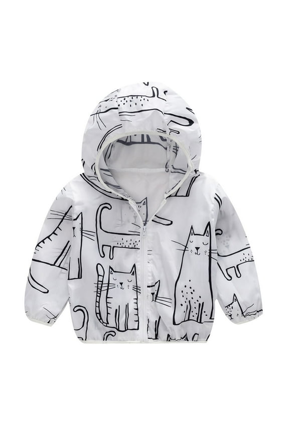Toddler Baby Boys Cartoon Dinosaur Print Hooded Jacket Long Sleeve Windproof Coat Zip Up Trench Windbreaker Outerwear Fall Spring Winter Warm Casual Playground