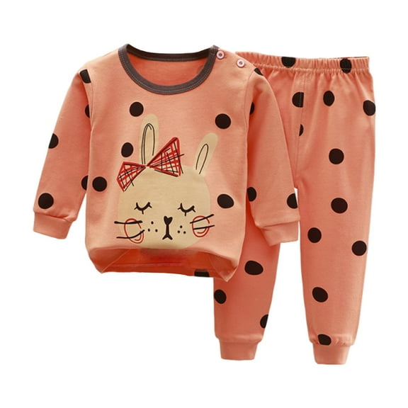 XXWXYD Toddler Baby Boys Girls Cotton Pajamas Set Long Sleeve 𝖢artoon Print Sleepwear Casual Comfy Tops and Pants Outfit for Kids Playtime Home Wear