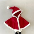 thumbnail image 1 of XXWXYD Toddler Baby Girl Velvet Hooded Poncho Cape, Red Christmas Cloak Jacket Coat, Holiday Party Outfit Warm Winter Outwear Gift for Toddlers, 1 of 9