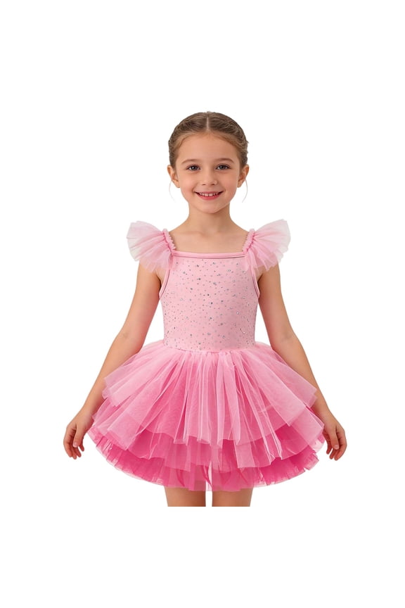 Toddler Ballet Tutu Leotard Snap Crotch Tulle Skirt Ballerina Dance Outfit Performance PhotoShoot Recital Dress Playtime Dress