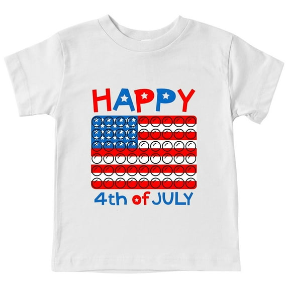 XXWXYD Toddler Boys' 4th of July USA Flag Graphic Tee Patriotic Fireworks Print Shirt American Independence Day Outfit Comfort Cotton T-Shirt for Toddler Kids (9-10 YearsWhite)