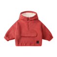 thumbnail image 1 of XXWXYD Toddler Boys Girls Sherp𝖺 Lined Quarter-Zip Flece Hoodie Pullover Oversized Bubble Sweatshirt Windproof Winter Coat, 1 of 6