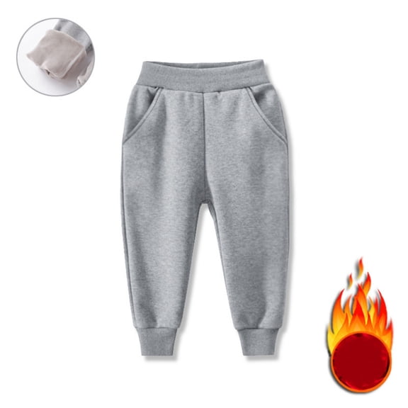 XXWXYD Toddler Boys Girls Solid Color Sweatpants Kids Sport Joggers Cotton Casual Playwear Jogger Pants Black Athletic Trousers Stretc𝗁y Comfy Loung𝖾 Winter