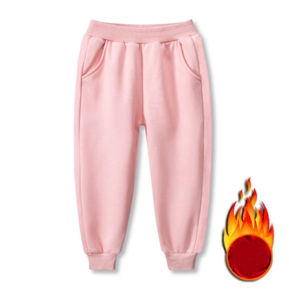 XXWXYD Toddler Boys Girls Solid Color Sweatpants Kids Sport Joggers Cotton Casual Playwear Jogger Pants Black Athletic Trousers Stretc𝗁y Comfy Loung𝖾 Winter