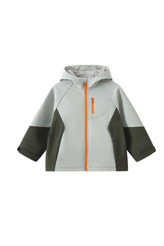 Toddler Boys Windbreaker Jacket Lightweight Zip Hooded Casual Outerwear Cute Dust Coat Baby Kids Waterproof Play Windproof Spring Fall