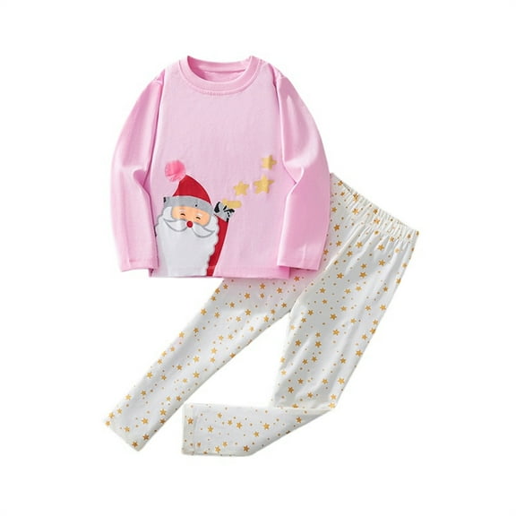 XXWXYD Toddler Christmas Pajama Set Cotton Dinosaur & Starry Night Print, 2-Piece Sleepwear for Boys Girls Holiday Family Matching