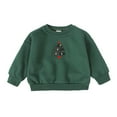 thumbnail image 1 of XXWXYD Toddler Christmas Sweatshirt | Santa Reindeer Tree Embroidered Pullover | Festive Baby Holiday Top | Xmas Themed Cozy Fle𝖾ce Winter Wear, 1 of 3