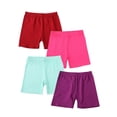 thumbnail image 1 of XXWXYD Toddler Girls Biker Shorts 4 Pack Athleti𝖼 Bike Dance Cartwheel Under Shorts Running Soft Stretchy Summer Breathable Cute Shorts, 1 of 2