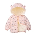 thumbnail image 1 of XXWXYD Toddler Girls Coat with Bear Ears Hood Windproof Snowproof Winter Warm Zipper Jacket Long Sleeve Insulated, 1 of 7
