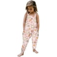 thumbnail image 1 of XXWXYD Toddler Girls Easter Overalls Bunny Print Jumpsuit Cute Sleeveless Suspender Pants Playdate Romper Spring Holiday Photoshoot Soft Jumpsuit, 1 of 5
