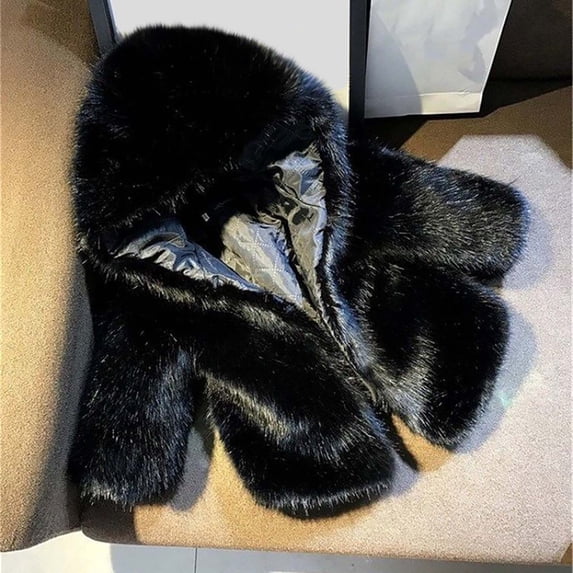 XXWXYD Toddler Girls Fau?? F??r Hooded Coat, Cute F??rry Zip Jacket, Winter Warm Soft Comfy Thick Outwear, Solid Color Hoodie